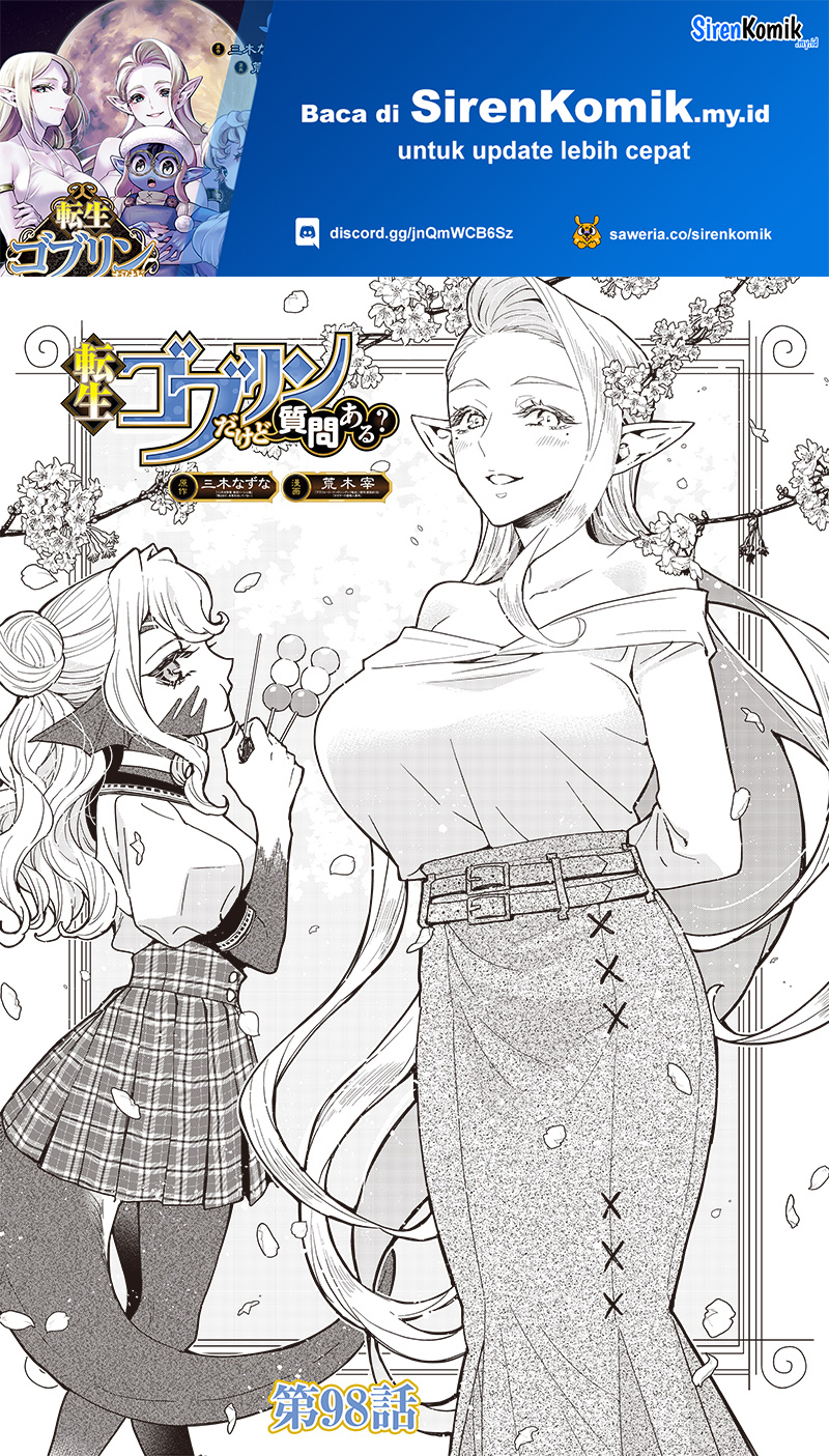 Tensei Goblin da kedo Shitsumon aru? Chapter 98 Bahasa Indonesia